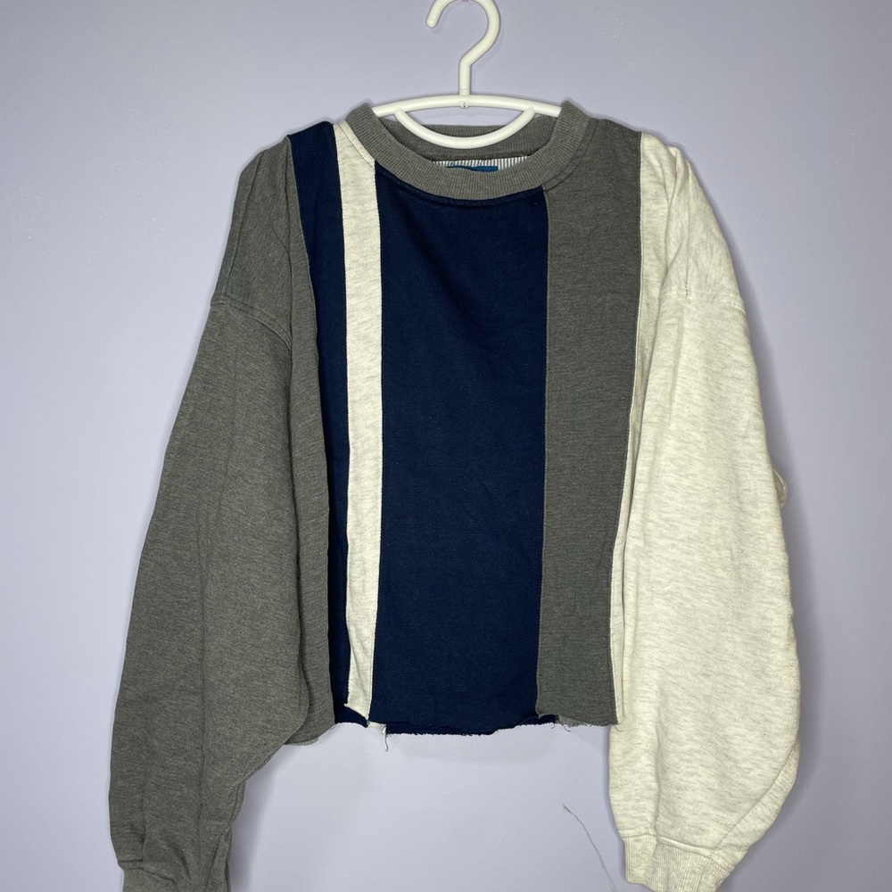 Cute “grandpa” colorblock Crewneck